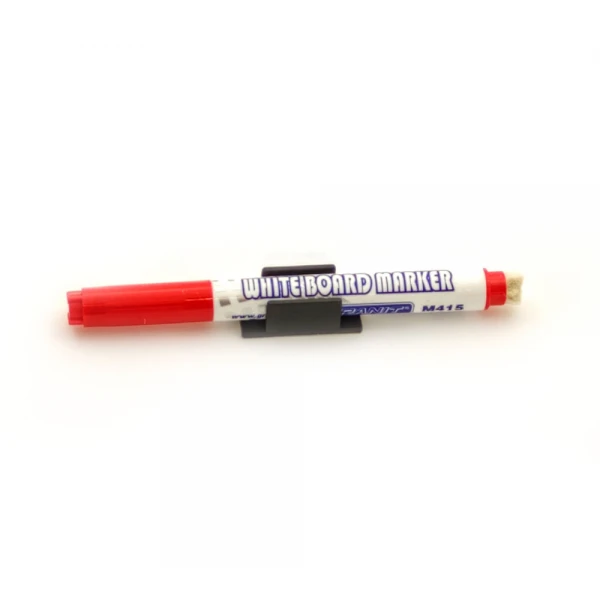 Czerwony marker zmazywalny pisak do białych tablic ze ścierakiem i uchwytem